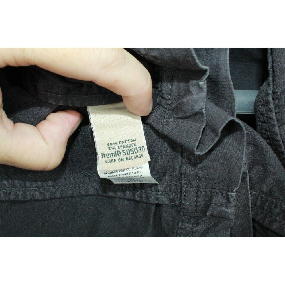 LL Bean Gray Cotton Drawstring Waist Ripstop Field Utility Jacket Size S - Picture 11 of 12